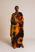 Load image into Gallery viewer, Ifeoma Silk-Jacquard Kaftan with Two Print Panels