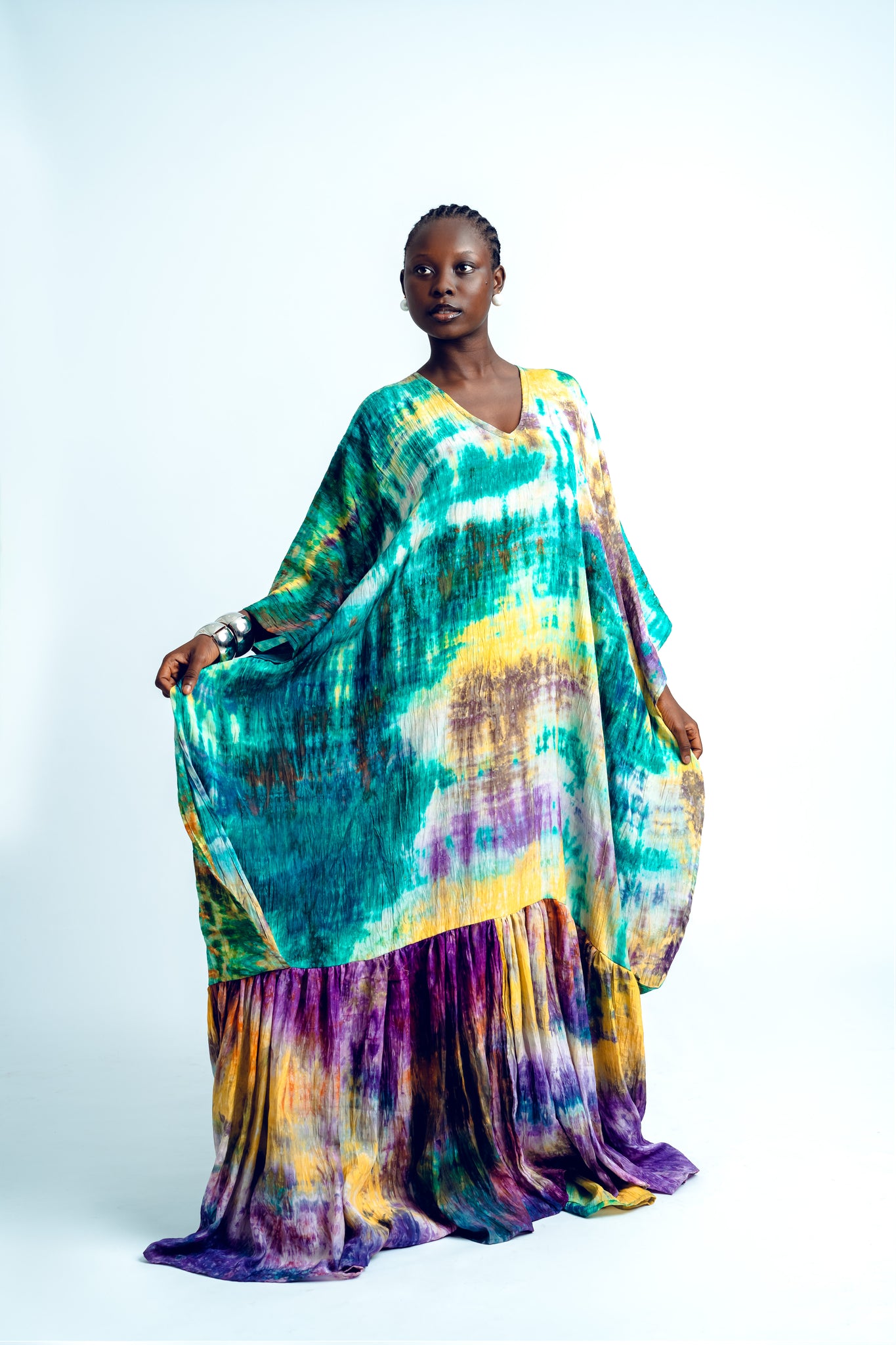 Silk Tiered Kaftan