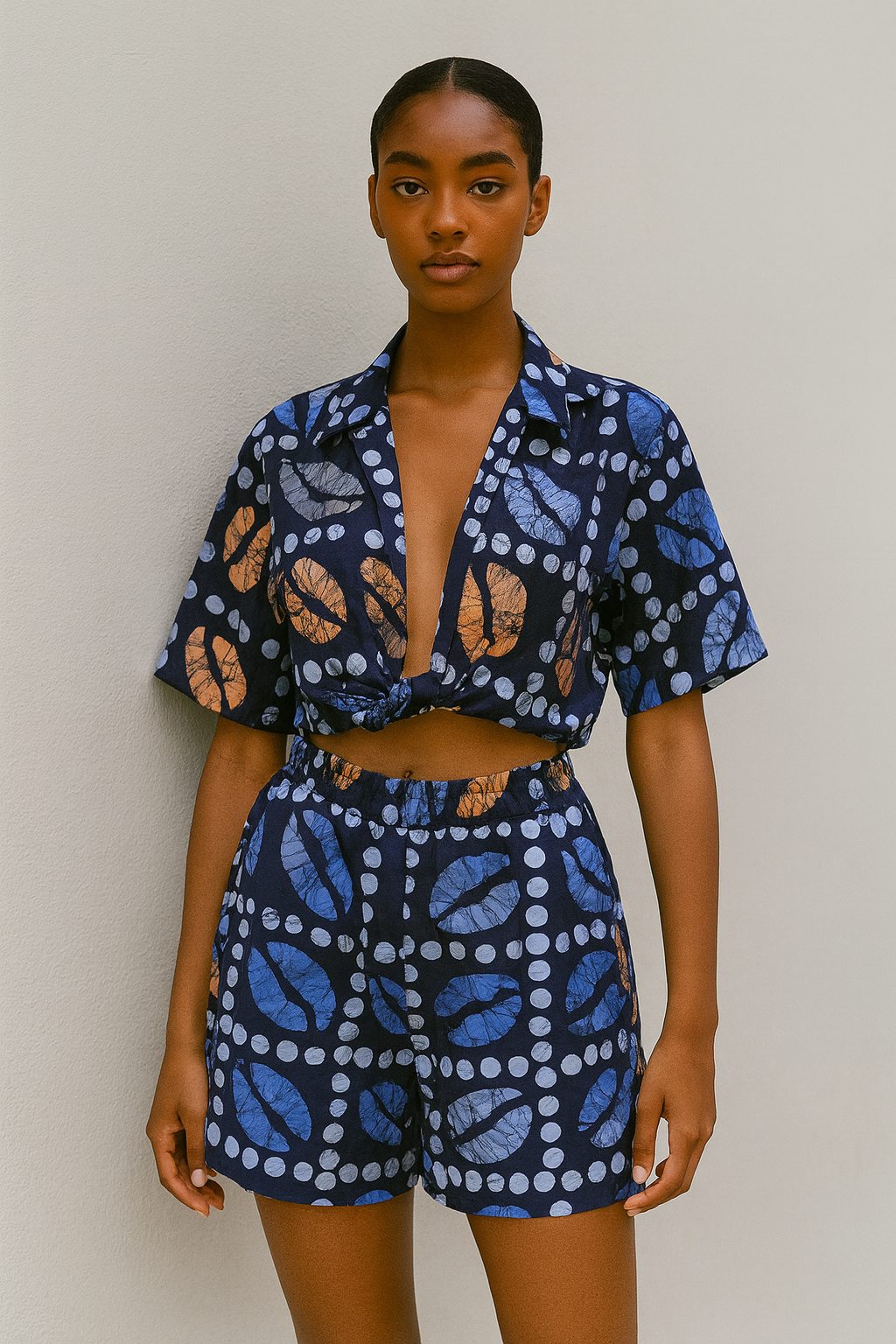 Adanna Cowrie Short Set Two Piece
