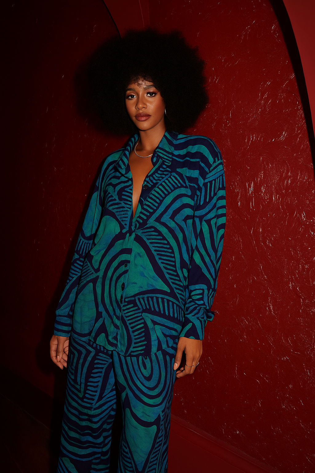 TUTU CREPE ADIRE PANT SET