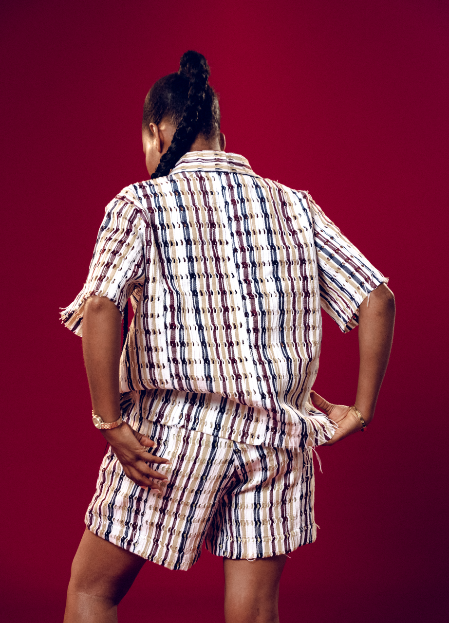 Teju Aso Oke Shorts