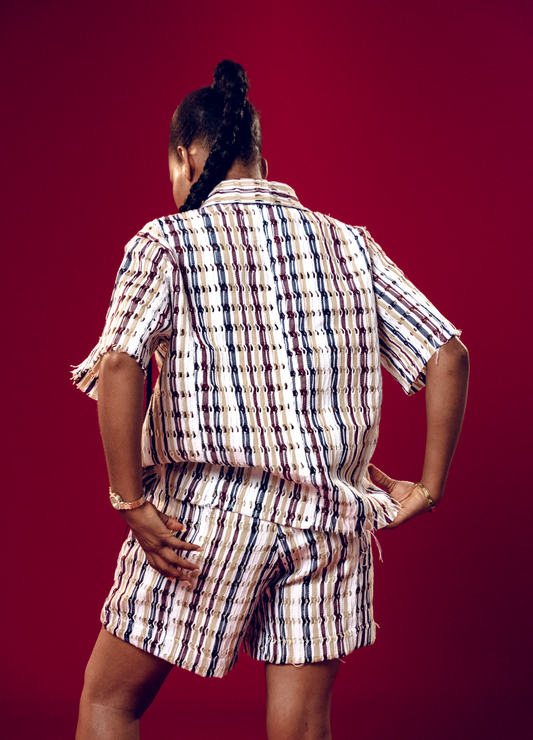 Teju Aso Oke Shorts