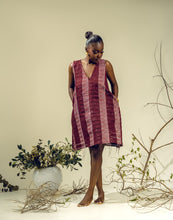 Load image into Gallery viewer, ASO OKE SHIFT DRESS BURGUNDY
